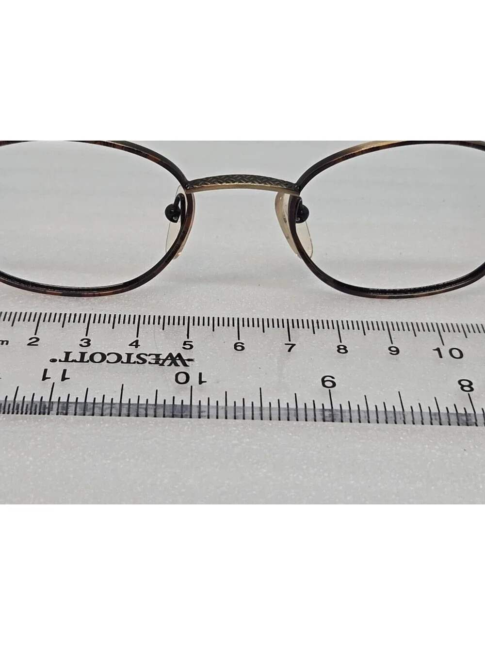 Vtg AO American Optical  Safety Tortoise Bronze Metal Frame Only 49-20-140